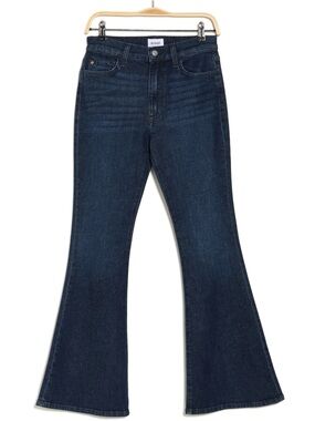 Hudson Heidi High Rise Flare Jeans Dark Wash Tall 31” Inseam Stretch Denim 26